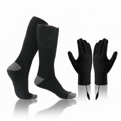Rechargeable Heated Socks - Electric Thermal Foot Warmers with Toe Heating Zones