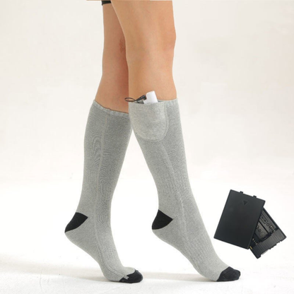 Rechargeable Heated Socks - Electric Thermal Foot Warmers with Toe Heating Zones