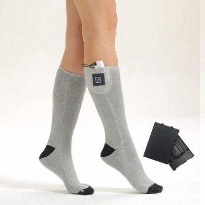 Rechargeable Heated Socks - Electric Thermal Foot Warmers with Toe Heating Zones