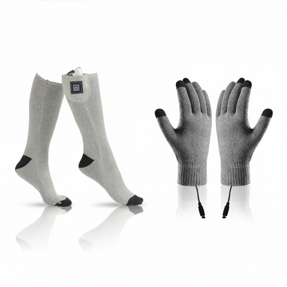 Rechargeable Heated Socks - Electric Thermal Foot Warmers with Toe Heating Zones