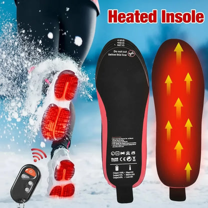 Heated Insoles - Rechargeable Wireless Remote Control, Carbon Fiber Winter Warmers