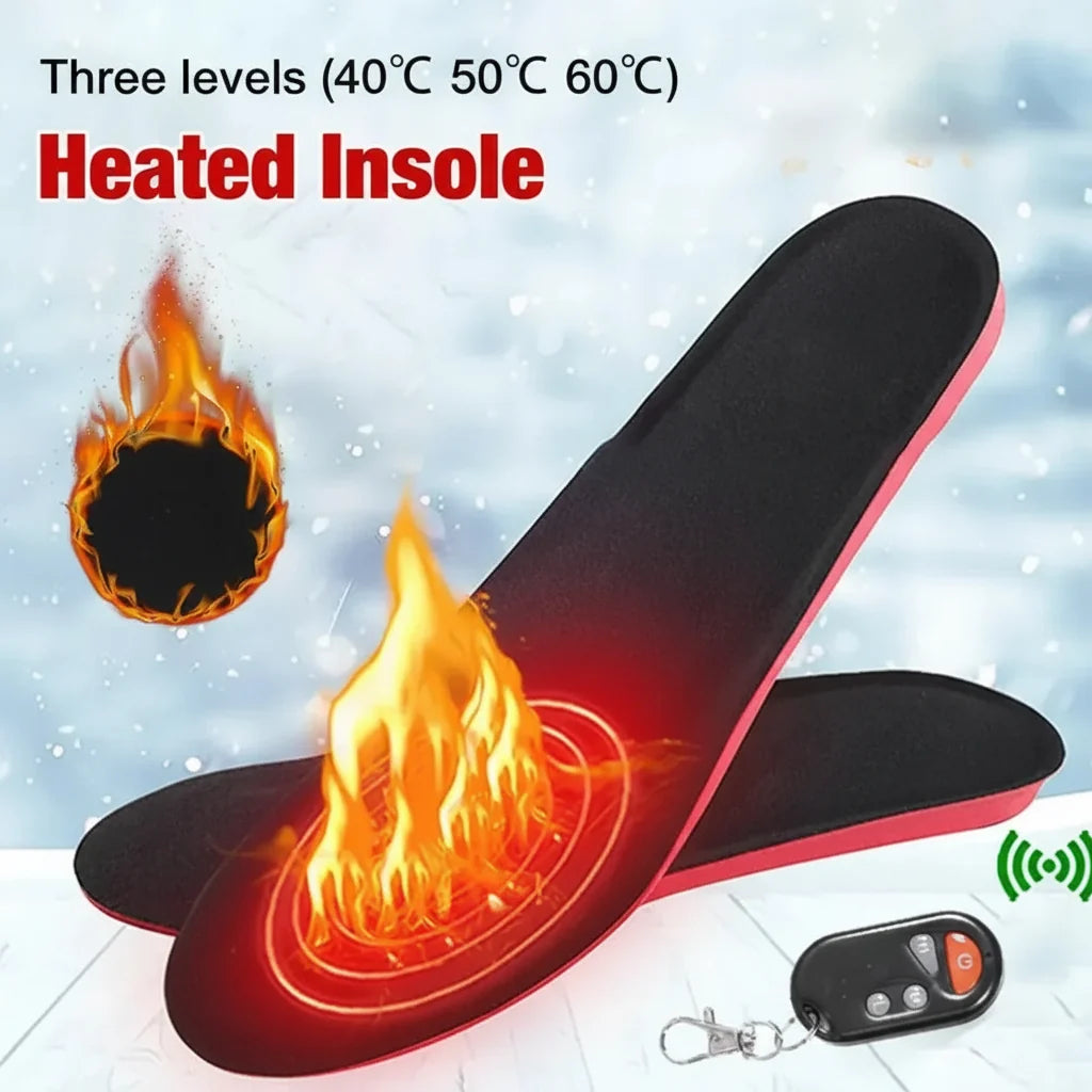 Heated Insoles - Rechargeable Wireless Remote Control, Carbon Fiber Winter Warmers