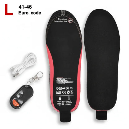 Heated Insoles - Rechargeable Wireless Remote Control, Carbon Fiber Winter Warmers