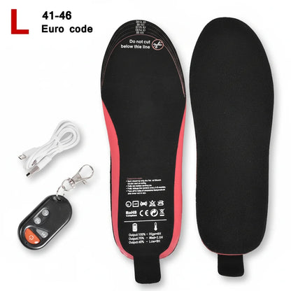 Heated Insoles - Rechargeable Wireless Remote Control, Carbon Fiber Winter Warmers