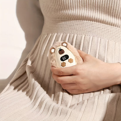 Rechargeable Plush Pocket Hand Warmer with LCD Temperature Display & 3 Heat Settings