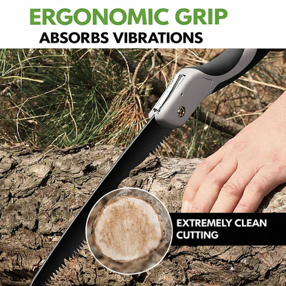 Foldable Hand Saw with Hardened Steel Blade | Compact Garden and Wood Cutting Pruning Saw