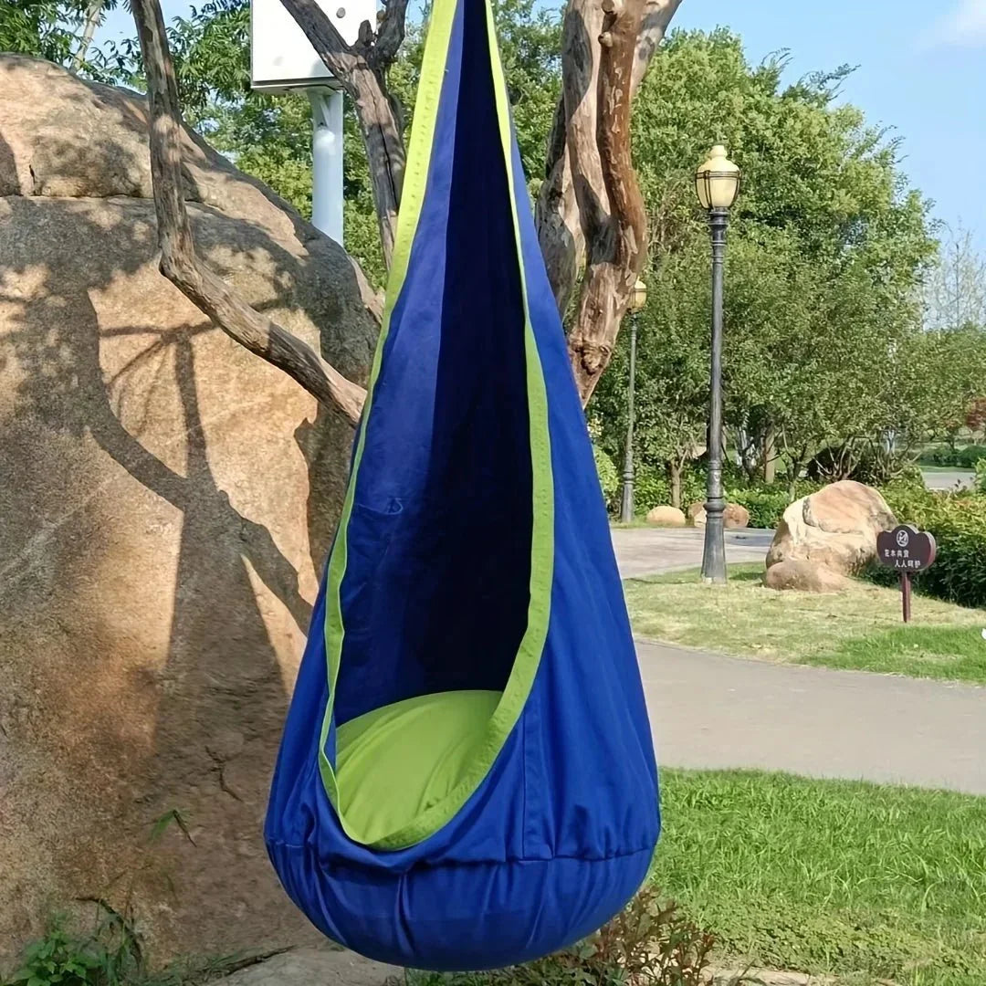 Cotton Blend Hammock for Garden and Home with Included Hanging Mounting Set, Four Colours