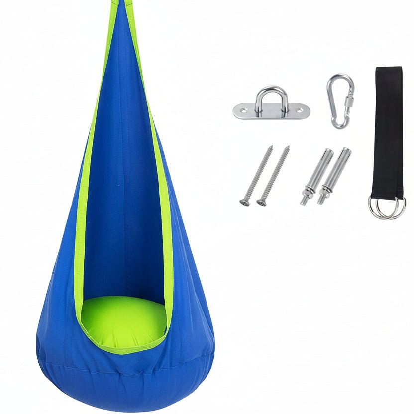 Cotton Blend Hammock for Garden and Home with Included Hanging Mounting Set, Four Colours