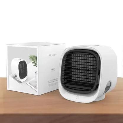 2-in-1 USB Desk Fan & Humidifier with Built-In LED Night Light & Auto Shut-Off Safety