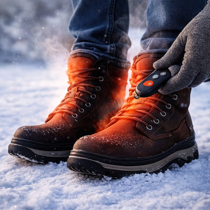 Heated Winter Shoe Insoles - Wireless Remote Control, Slim Electric Foot Warmers