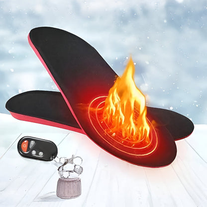 Heated Winter Shoe Insoles - Wireless Remote Control, Slim Electric Foot Warmers
