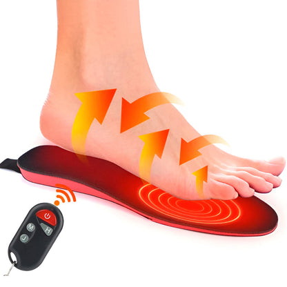 Heated Winter Shoe Insoles - Wireless Remote Control, Slim Electric Foot Warmers