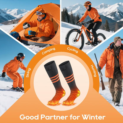 Thermal Socks with App Control - 4 Heat Levels, Rechargeable Battery, Outdoor Use