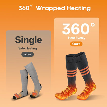 Thermal Socks with App Control - 4 Heat Levels, Rechargeable Battery, Outdoor Use