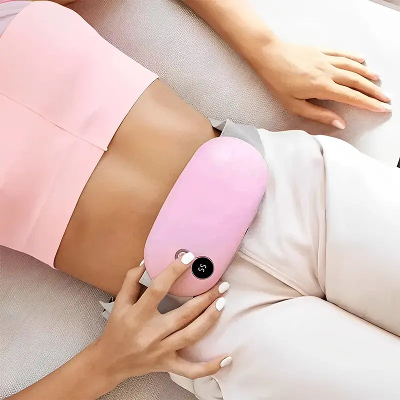 Cordless Rechargeable Heating and Massage Pad Menstrual Heat Pad with Three Modes and Auto Shut Off