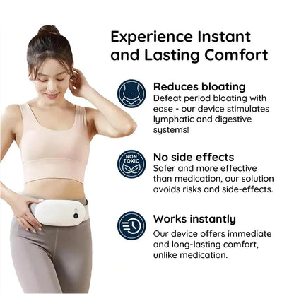 Cordless Rechargeable Heating and Massage Pad Menstrual Heat Pad with Three Modes and Auto Shut Off