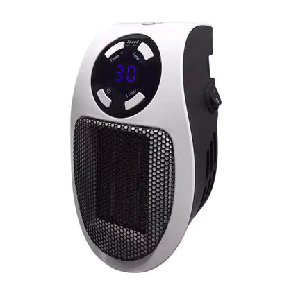Mini Plug In Personal Space Heater 500W with Remote Control LED Display and Timer High and Low Modes
