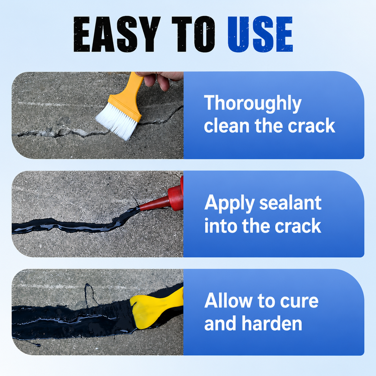 High-Performance Waterproof Sealant for Concrete Cracks, Weather-Resistant Formula