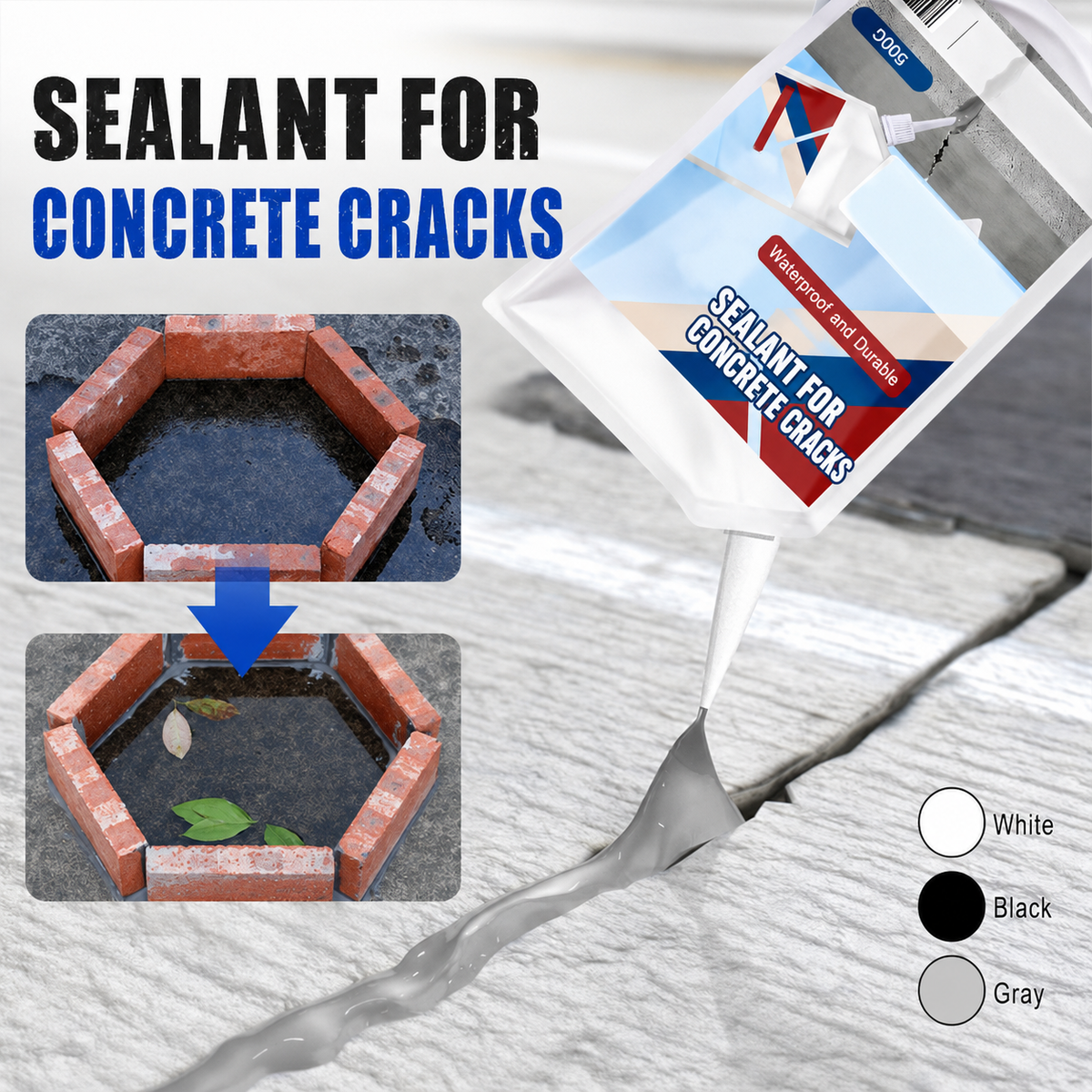 High-Performance Waterproof Sealant for Concrete Cracks, Weather-Resistant Formula