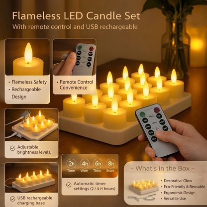 Flameless LED Candle Set