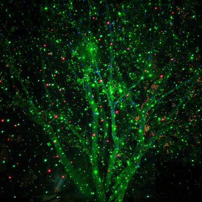 Outdoor Christmas Laser Light Projector Red and Green LED Patterns with Timer Ground Stake