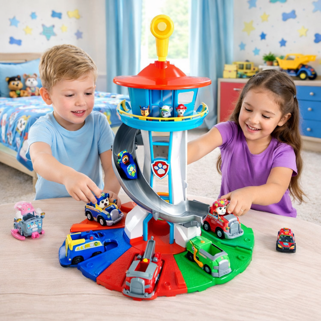Kids Car Playset Track Tower