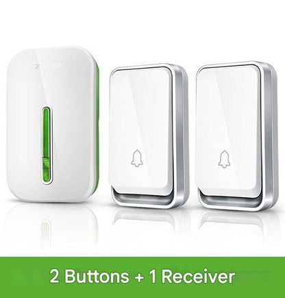 Wireless Battery-Free Smart Doorbell with 120m Range and Kinetic Energy Button, IP44