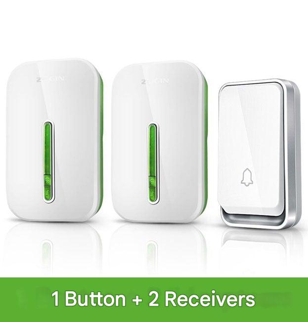 Wireless Battery-Free Smart Doorbell with 120m Range and Kinetic Energy Button, IP44