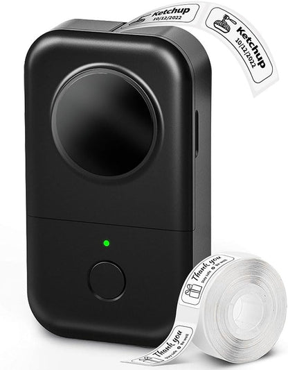 Portable Bluetooth Thermal Label Maker, No Ink Required, Rechargeable & Lightweight