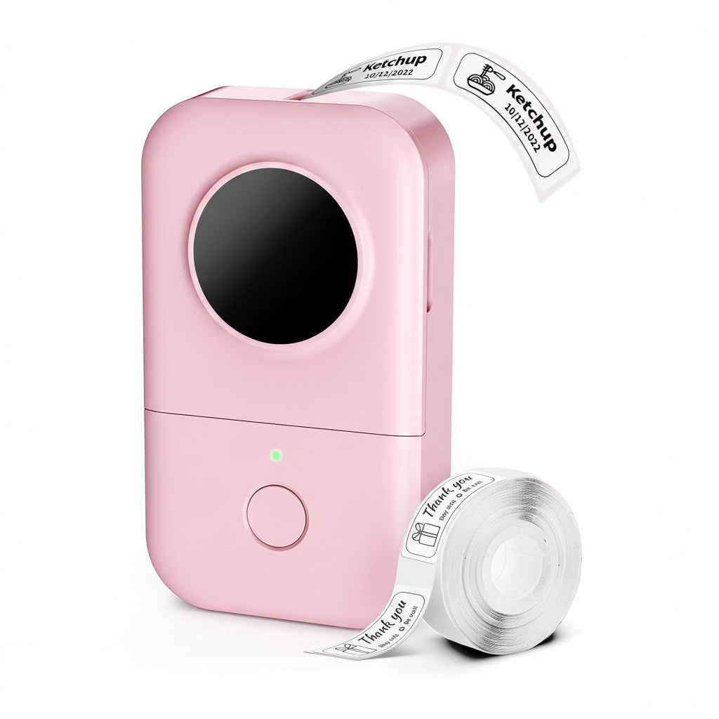 Portable Bluetooth Thermal Label Maker, No Ink Required, Rechargeable & Lightweight