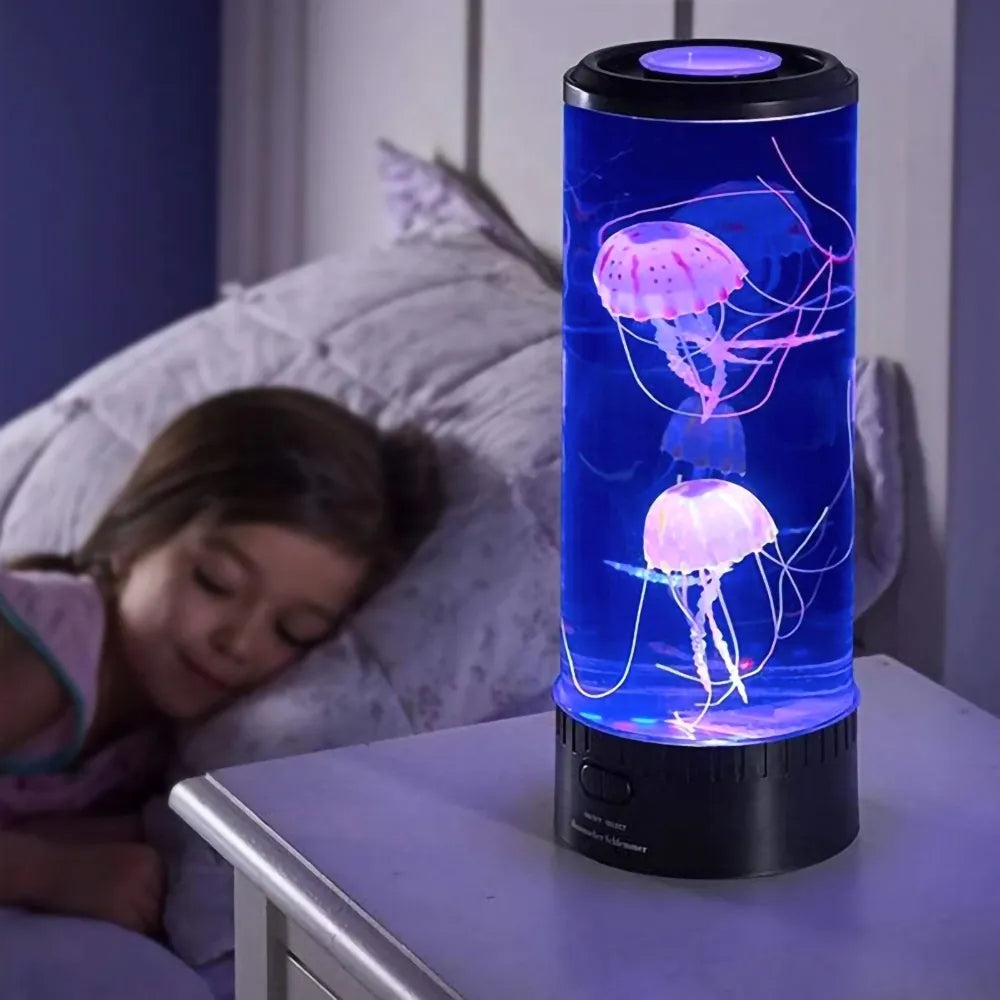 Jellyfish LED Table Lamp with Color Changing Light, USB Power and Cylinder Design
