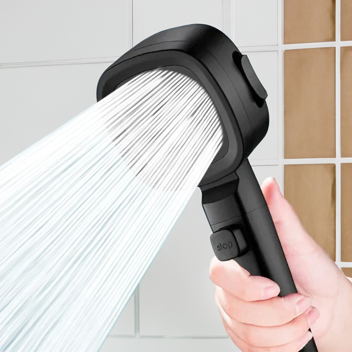 Shower Head with Adjustable High-Pressure Filtration and 3 Selectable Spray Modes