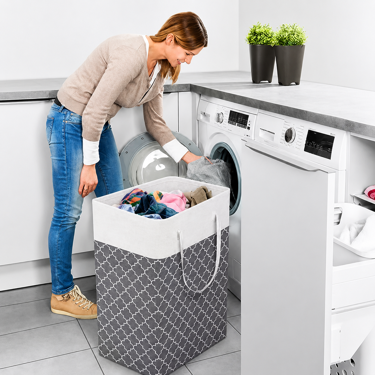 75L Waterproof Laundry Basket