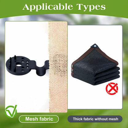 Lock-Grip Shade Net Clips, 50-Piece Value Pack for Awning Fabric and Privacy Nets