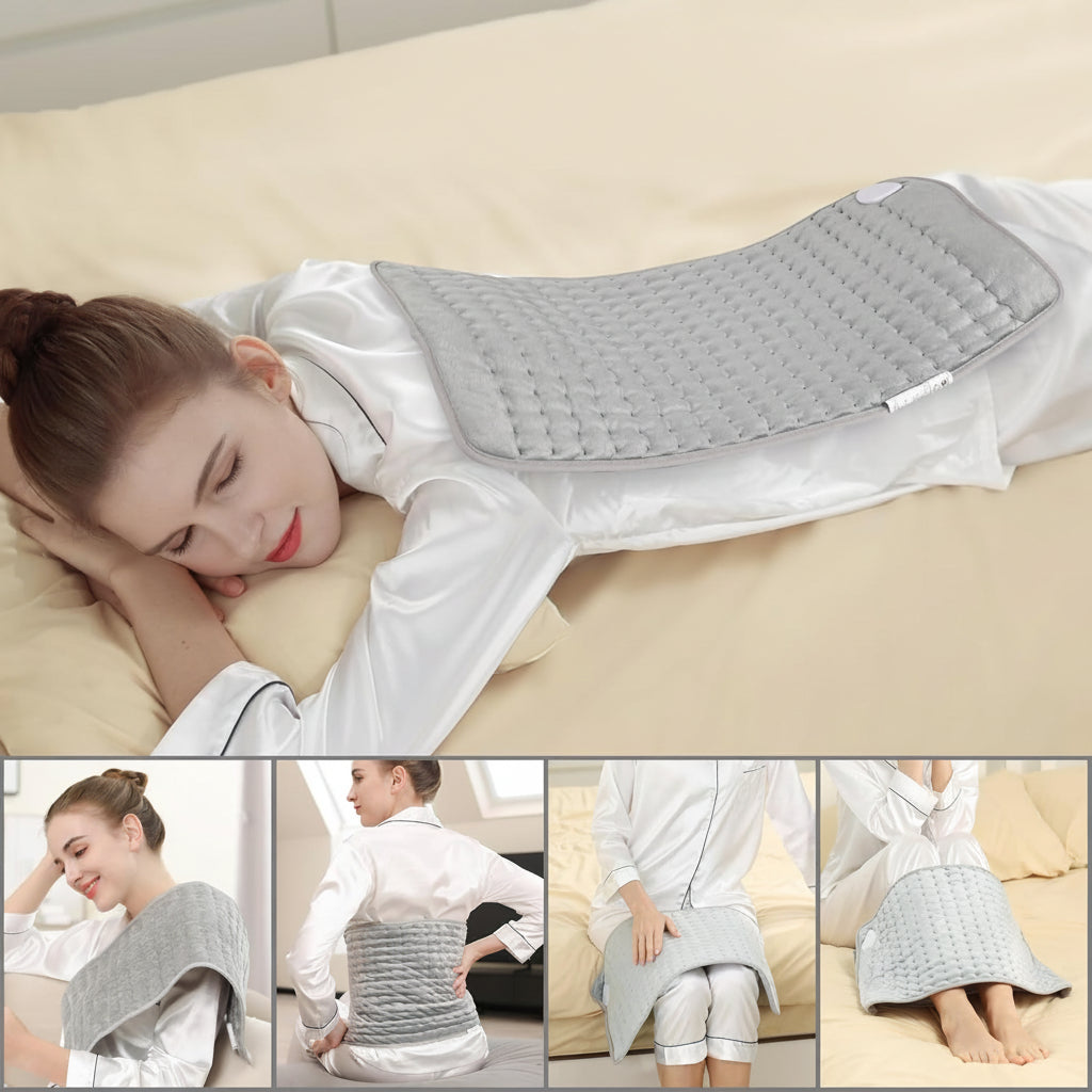 Large Thermal Heating Pad with 4 Size Options, Long Power Cord & Simple Controls