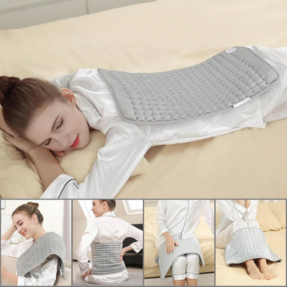 Large Thermal Heating Pad with 4 Size Options, Long Power Cord & Simple Controls