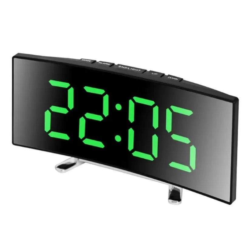 QuietGlow Silent LED Mirror Alarm Clock for Modern Rooms