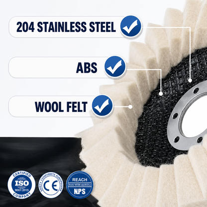 Wool Felt Polishing Disc for 125mm Angle Grinders - Flawless Surface Restoration Pad