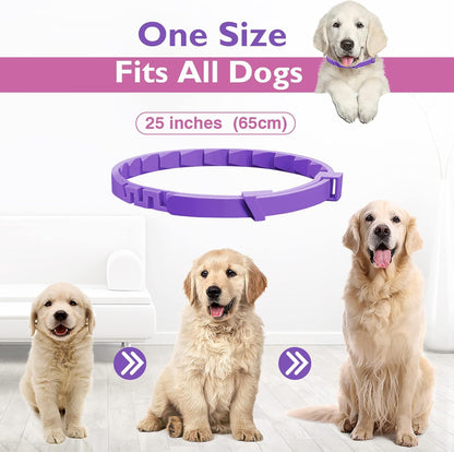 Pheromone Calming Dog Collar Triple Pack with Lavender and Chamomile, Adjustable Waterproof Collar