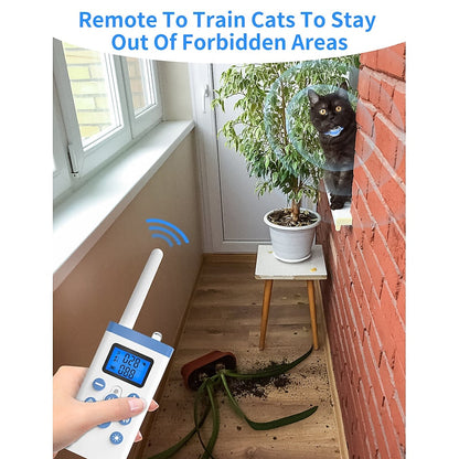 Remote Control Cat Training Collar with Adjustable Settings and Rechargeable Battery for Cats