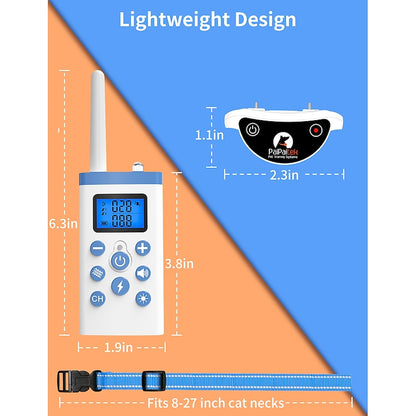 Remote Control Cat Training Collar with Adjustable Settings and Rechargeable Battery for Cats