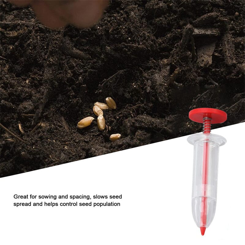 Ergonomic Plant Seed Injector for Precise Sowing in Garden and Raised Beds, Set of Two