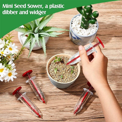 Ergonomic Plant Seed Injector for Precise Sowing in Garden and Raised Beds, Set of Two