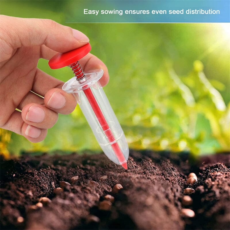 Ergonomic Plant Seed Injector for Precise Sowing in Garden and Raised Beds, Set of Two