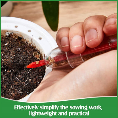 Ergonomic Plant Seed Injector for Precise Sowing in Garden and Raised Beds, Set of Two