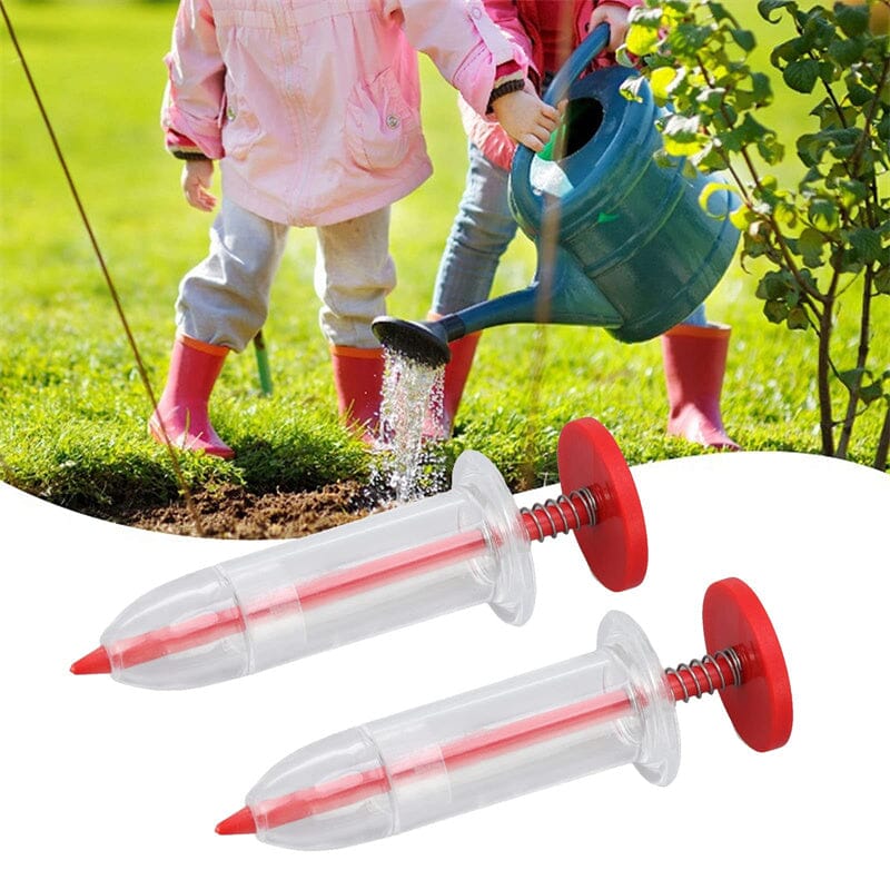 Ergonomic Plant Seed Injector for Precise Sowing in Garden and Raised Beds, Set of Two