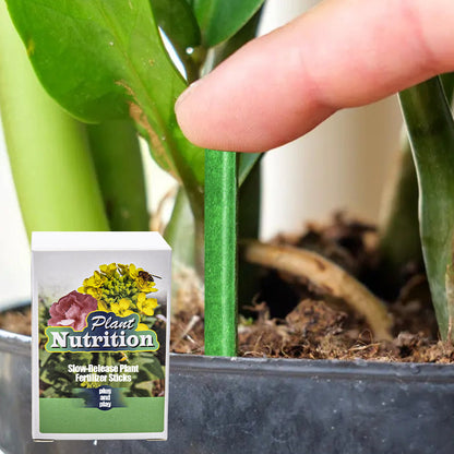 Slow-Release Plant Fertilizer Sticks for Root-Zone Feeding of Houseplants and Garden Plants