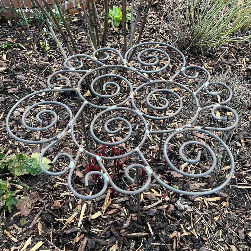 Handcrafted Metal Plant Support with Weatherproof Spiral Design for Perennials and Flowers