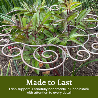 Handcrafted Metal Plant Support with Weatherproof Spiral Design for Perennials and Flowers