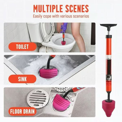 AquaPulse High-Pressure Toilet Plunger for Fast Clog Removal